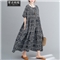 零点蚂蚁加肥加大码女装胖mm夏装洋气时尚休闲宽松遮肉连衣裙长裙胖人女装长款裙子 图片色 均码【130-220斤】