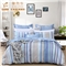 北欧小镇 床单四件套(被套1件床单1件枕套2件)(适合1.5米床)【纯棉/蓝】