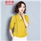 星芭漫  雪纺衫短袖女夏季新款百搭小衫女#510 黄色 L