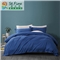 魅蓝雅调 床单四件套(被套1件床单1件枕套2件)(适合1.5米床)【纯棉缎纹/蓝】