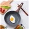 麦饭石色单柄不粘煎锅磁炉适用平底锅 20cm【铝合金/黑色】