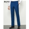 BONI/堡尼男士商务正装西裤时尚舒适羊毛直筒长裤子男DB263051B 蓝色 90