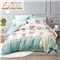 粉红乐夏 床单四件套(被套1件床单1件枕套2件)(适合1.8米床)【纯棉/蓝】