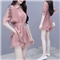 拉伦菲韵 品牌气质女装 棉麻显瘦两件套新款夏季休闲时尚短裤套装女洋气粉色减龄 粉色 M