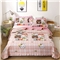 【三层复合】全棉夹棉绗缝床盖三件套【全棉/喵小琪-粉】